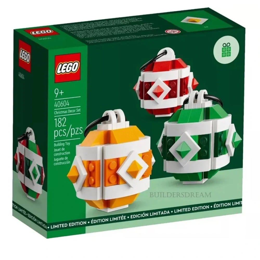 RETIRED LEGO 40604 Christmas Decor Set Hanging Ornaments Christmas Tree Decor